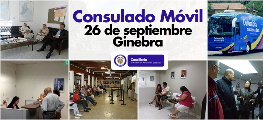 Consulado Móvil en Ginebra el 26 de septiembre